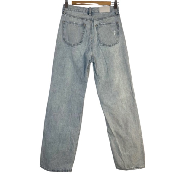 Pistola Bobbie Crossover Jean Size 25 Hi Rise Straight Distressed Rennie Blue - Picture 6 of 15